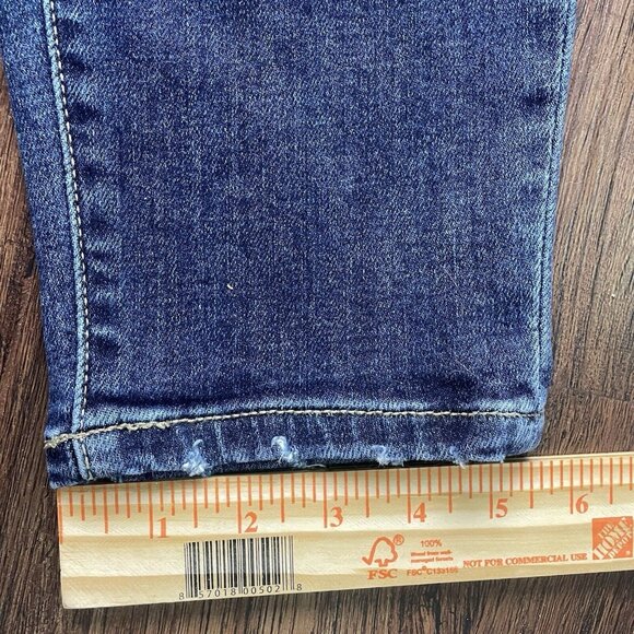 Judy Blue Boyfriend Fit Jeans Women Size 0/24 Mid Rise Dark Wash - Picture 10 of 11